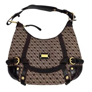 Coccinelle Ladybug Logo Crescent Shoulder Bag Y2K Monogram Hobo Leather‎ Croc